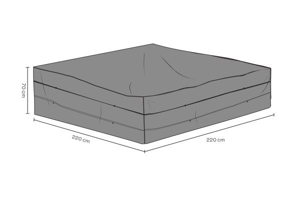 Möbelskydd soffgrupp 220x220x70 cm, andas - svart