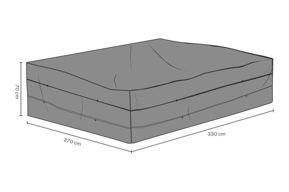 Möbelskydd soffgrupp 330x270x70 cm, andas - svart