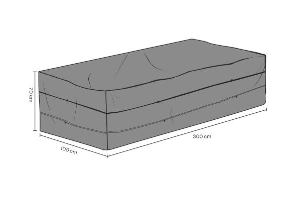 Soffskydd 300x105x70 cm, andas - svart