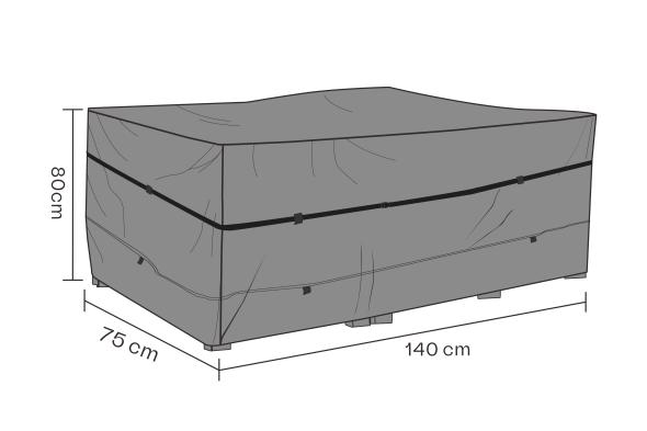 Möbelskydd dynbox 140x75x80 cm, andas - svart