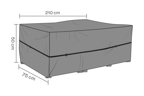 Möbelskydd vilsäng 210x75x50 cm, andas - svart