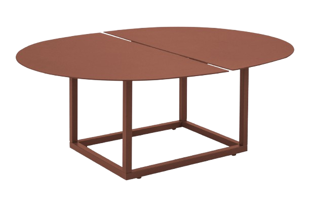 Olive soffbord 110x80 H40 cm - zin red
