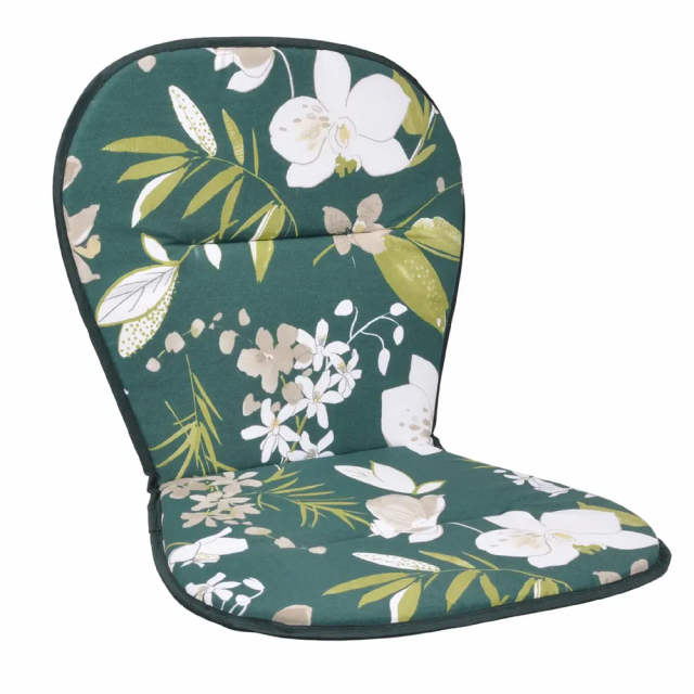 Låg stapelstolsdyna - green botanical