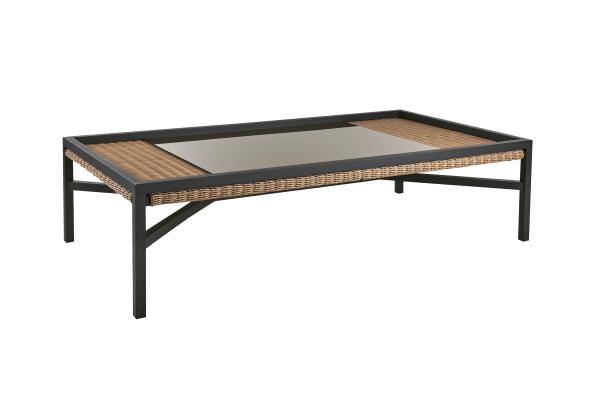 Shell soffbord 150x80 H38 cm - matt antracit/natur