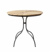 Ellen cafébord Ø 80 H74 cm - antracit/teak