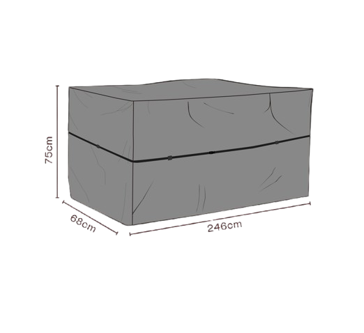 Möbelskydd utekök 246x68xH75 cm, andas - svart