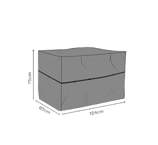 Möbelskydd utekök 125x65x75 cm, andas - svart