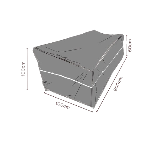 Soffskydd 200x100xH100/60 cm, andas - svart