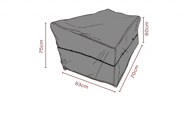 Möbelskydd fåtölj 70x83xH75/60 cm, andas - svart