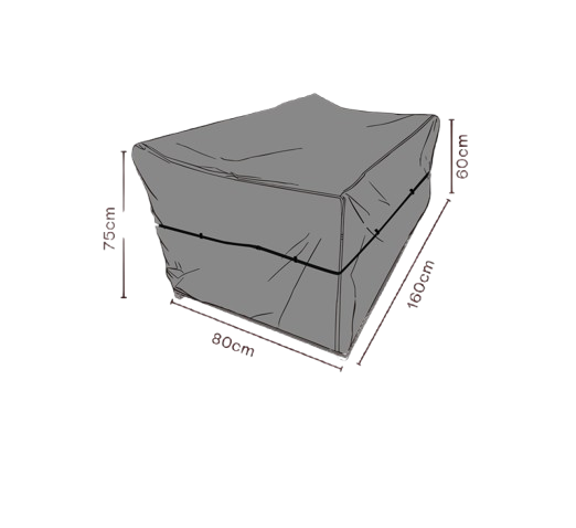 Soffskydd 160x80xH75 cm, andas - svart