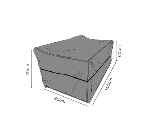 Soffskydd 140x85x70 cm, andas - svart