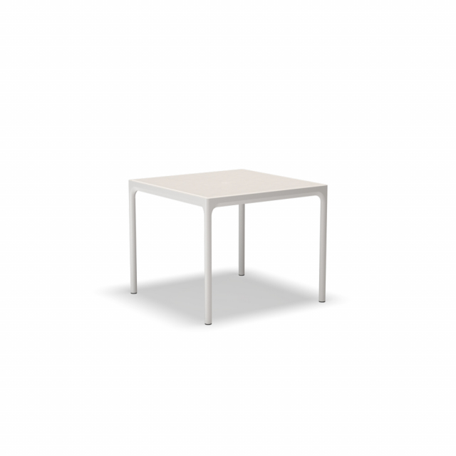FOUR alu bord 90x90 cm - muted white/muted white