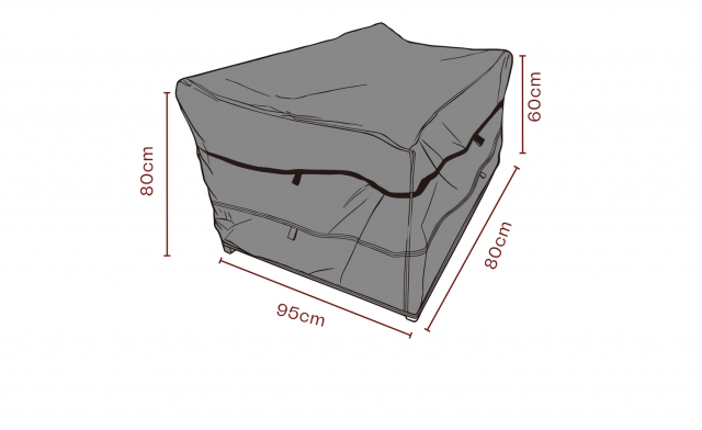 Möbelskydd fåtölj 80x95xH80/60 cm, andas - svart