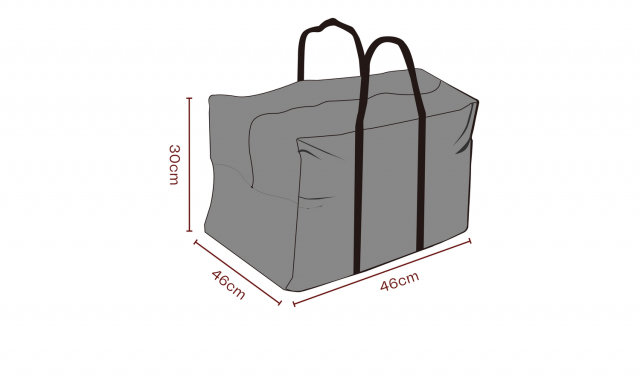 Dynväska 46x46xH30 cm, andas - svart