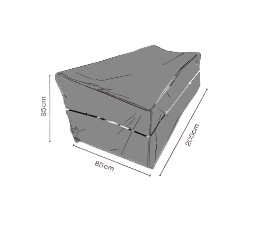 Soffskydd 205x85xH85 cm, andas - svart