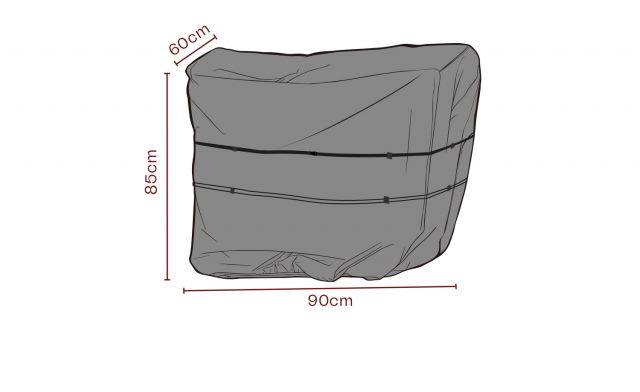 Möbelskydd serveringsvagn 90x60xH85 cm, vattentätt - svart