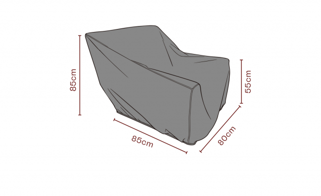 Möbelskydd fåtölj 80x85xH85/55 cm, andas - svart
