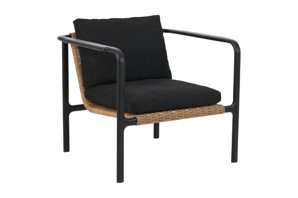 Motty fåtölj - svart/teddy black dyna