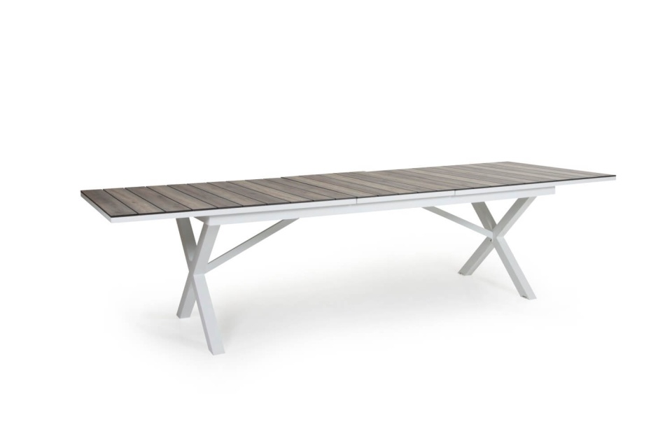 Hillmond bord förlängningsbart 238-297x100 H73 cm - vit/natur