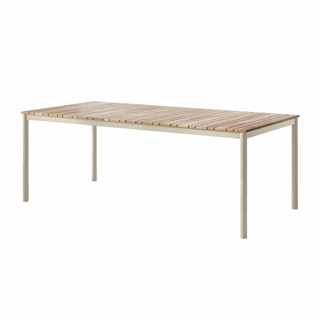 Mood Nova trädgårdsbord 219x100 H74 - sandy grey/teak
