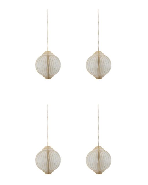 Alsta julgransdekoration, 4-pack - offwhite