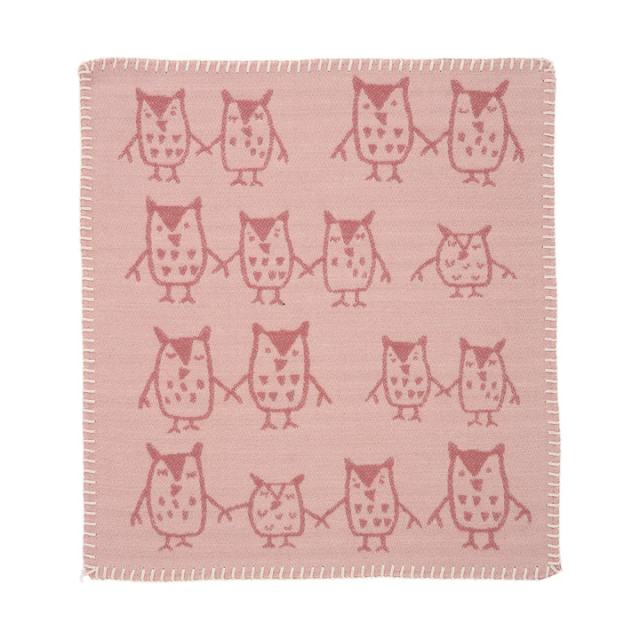 Hand in Hand snuttefilt 34x40 cm - rosenbrun