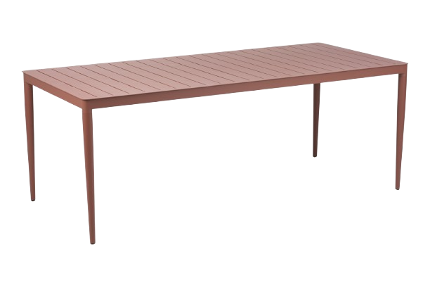 Bigby bord 195x90 H73 cm - zin red