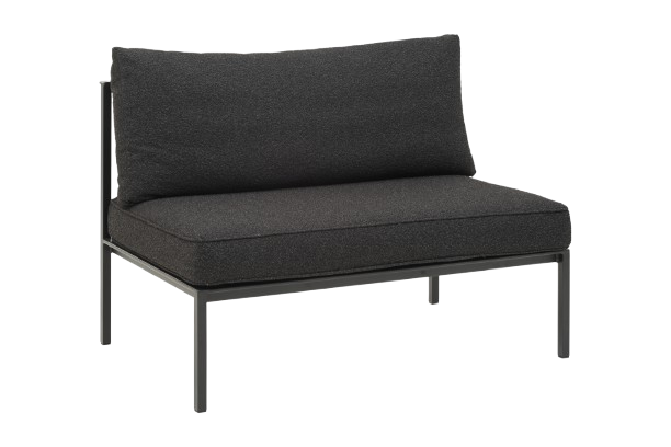 Upper 2-sits mittdel - svart/teddy black dyna