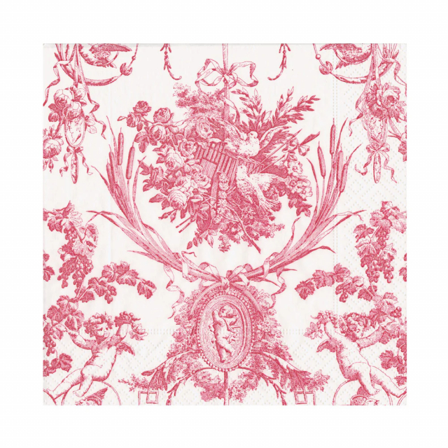 Romantic Toile Rose servetter, 20-pack