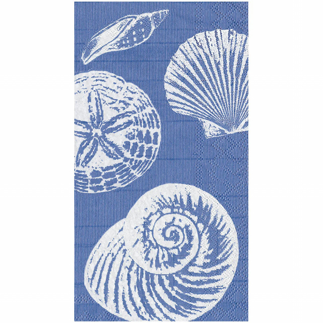 Ocean blue shells servetter, 15-pack