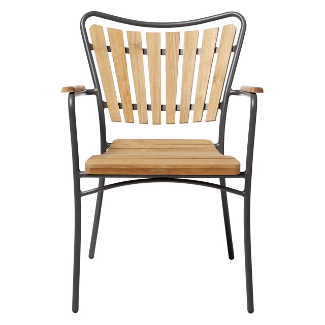 Ellen karmstol - antracit/teak