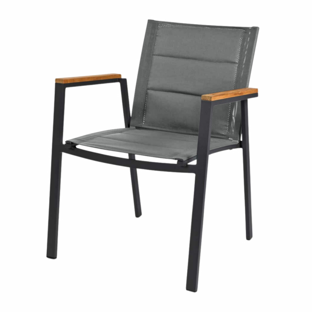 Mood extreme karmstol med textilene - antracit/teak