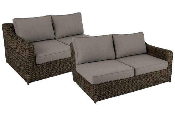 Glendon 2-sits avslut HV - dark brown/soft moose dyna