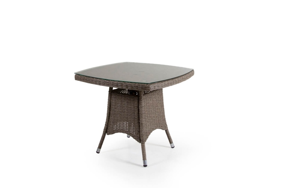 Ashfield soffbord 80x80 - beige/glas