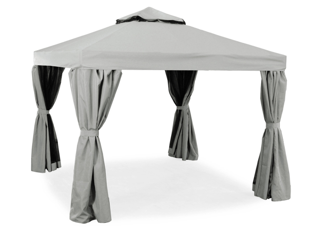 Luxor paviljong 300x300 cm - ljusgrå