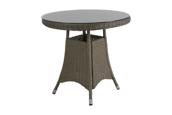 Hornbrook matbord Ø 80 H73 cm - beige/glas