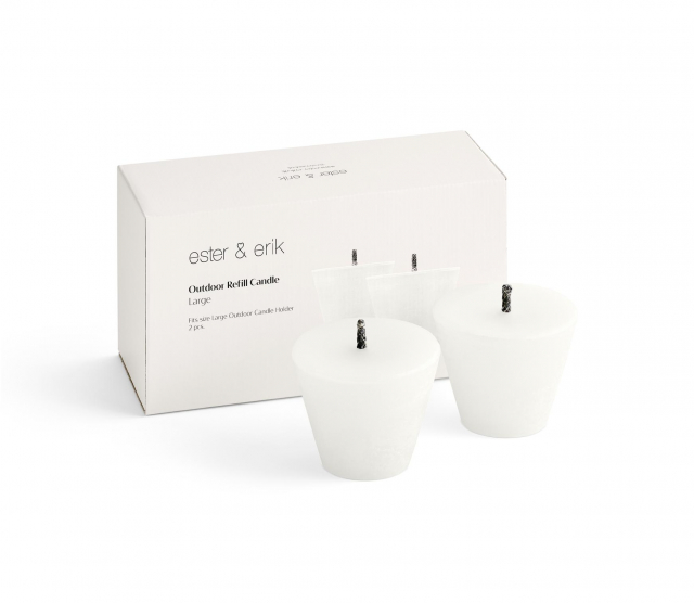 Refill ljus till ljushållare utomhus large, 2-pack