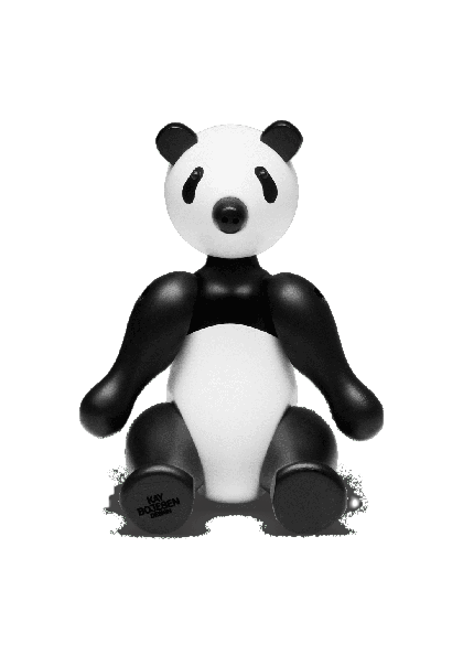 Kay Bojesen Panda medium - svart/vit