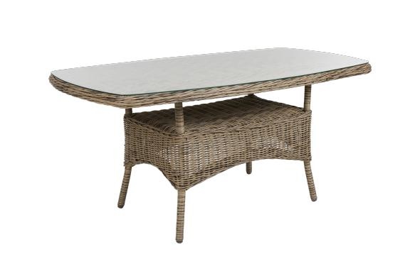 Rosita soffbord 150x80 cm - natur/glas