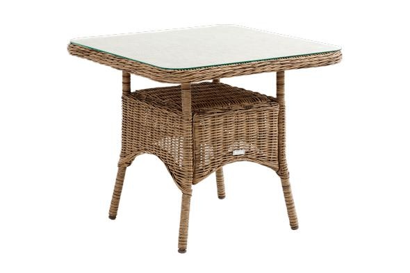 Rosita soffbord 80x80 cm - natur/glas