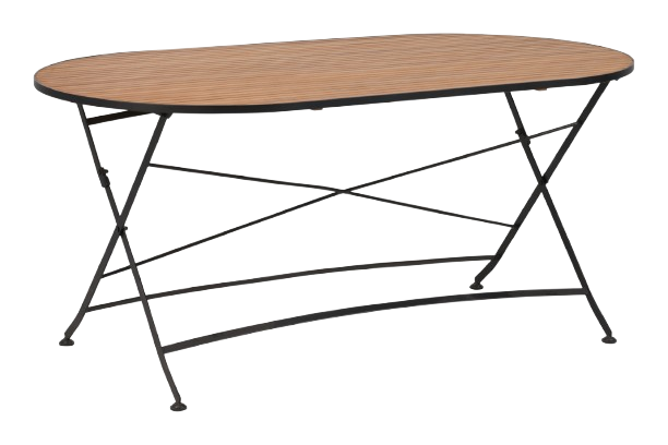Brewer bord 160x85 H73 cm - svart/teak