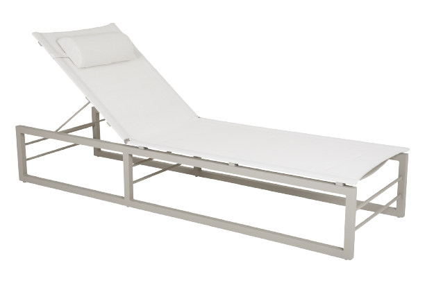 Vevi vilsäng fällbar - khaki/offwhite textilene