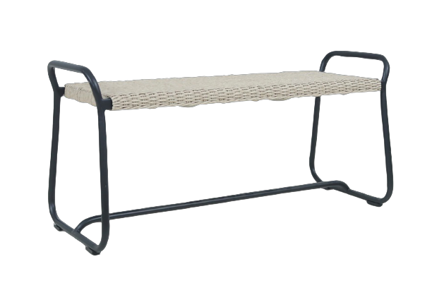 Midway bänk 110x36 cm - svart/beige