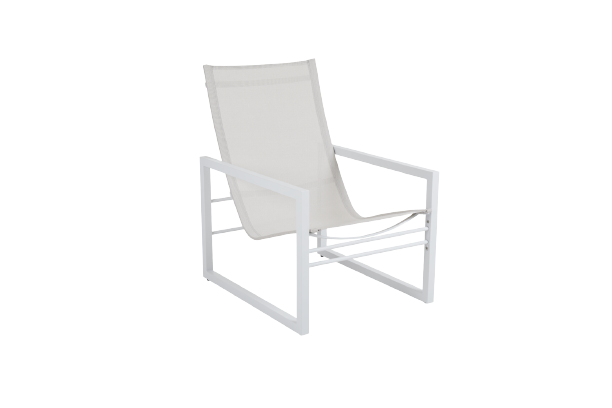 Vevi barnstol - vit/offwhite textilene