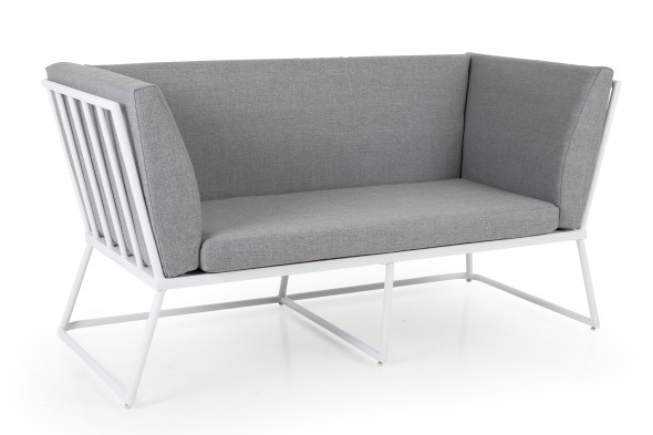 Vence 2-sits soffa - vit/pearl grey dyna