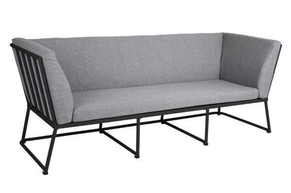 Vence 3-sits soffa - svart/pearl grey dyna
