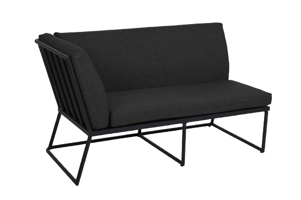 Vence 2-sits H avslut - svart/nearly black dyna