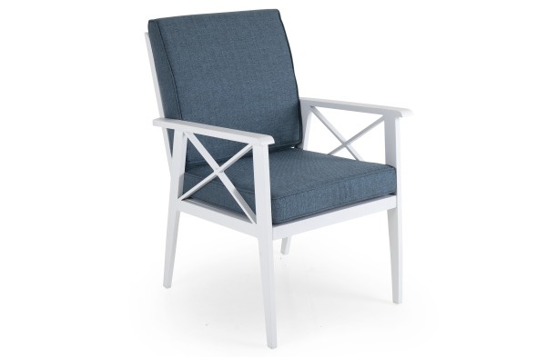 Sottenville matstol med dyna - vit