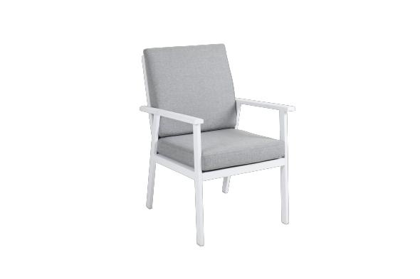 Samvaro karmstol - vit/pearl grey dyna