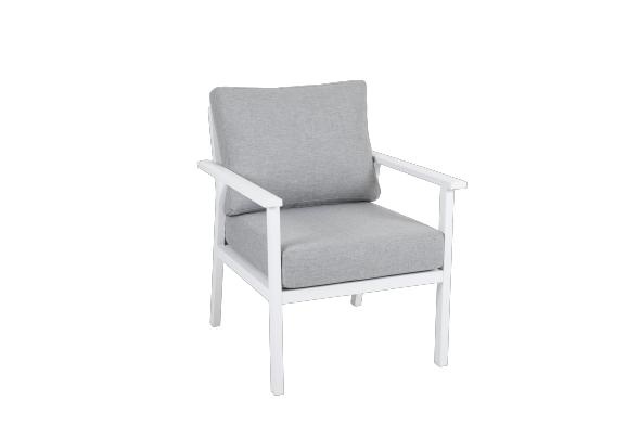 Samvaro fåtölj - vit/pearl grey dyna